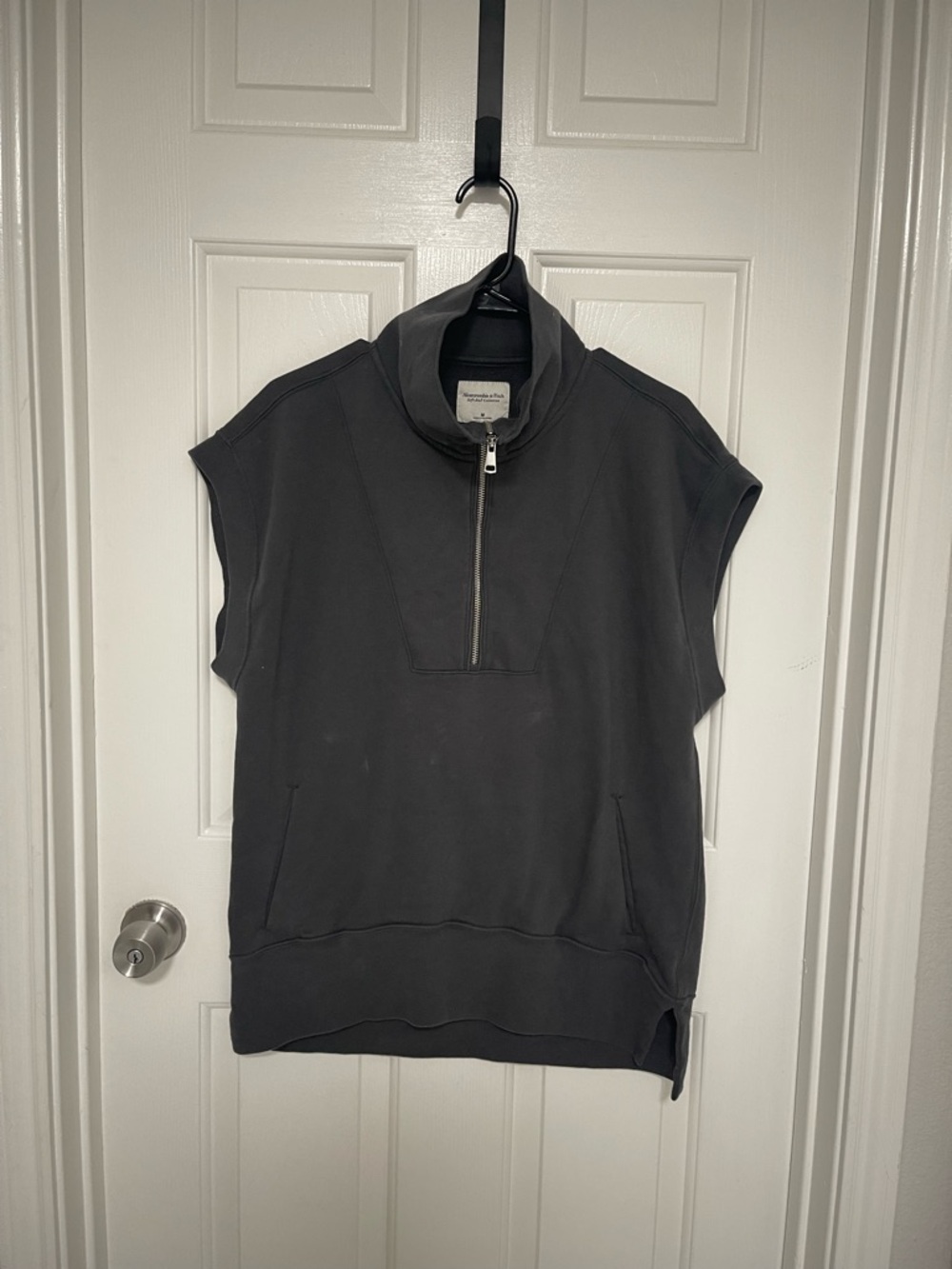 Abercrombie & Fitch Dark Gray Half-Zip Pullover